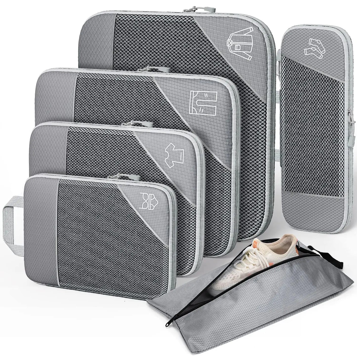 "Lightweight luggage organiser for clothes and shoes"