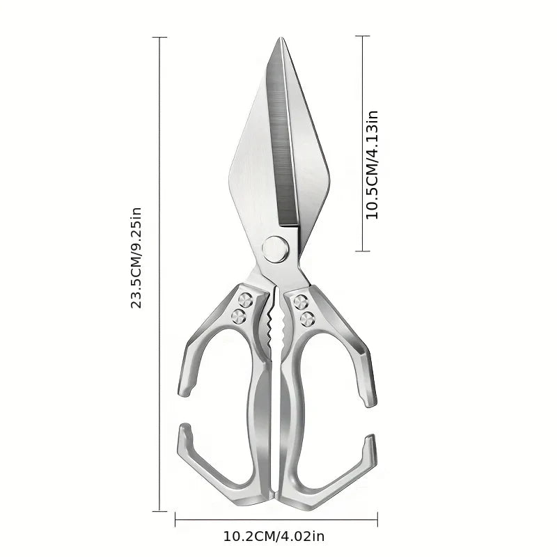 "Sharp stainless steel food scissors for turkey and quail"