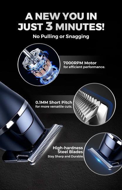 "professional barber cordless clipper with nozzles"