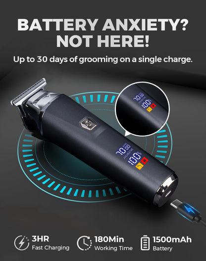 "wet and dry hair trimmer with usb charging"