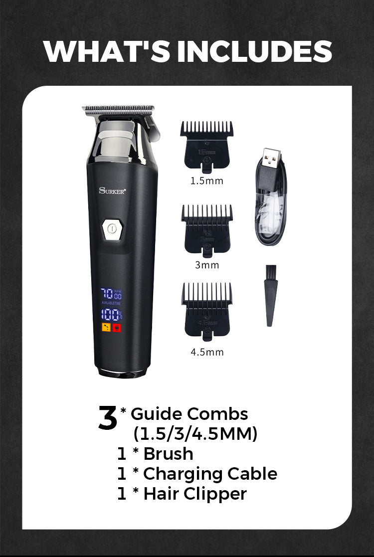 "home haircut electric trimmer portable design"