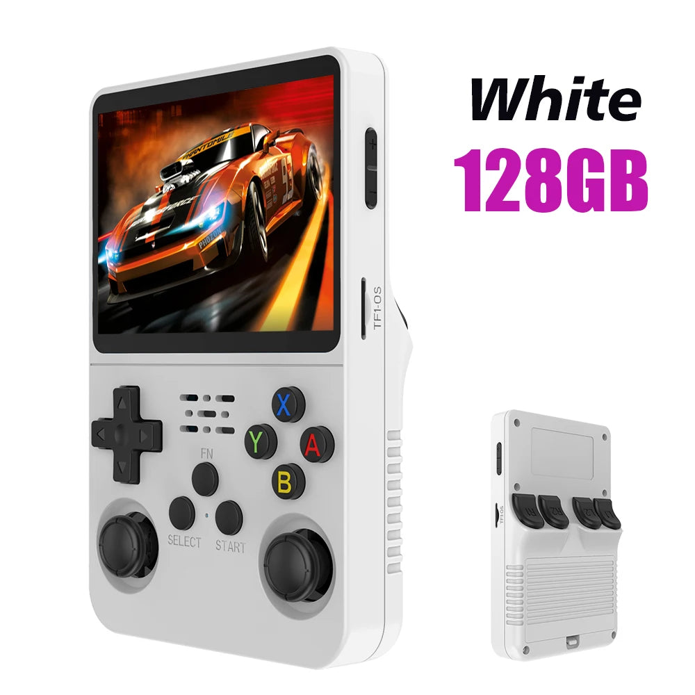 r36s retro handheld game console with 3.5 inch screen
