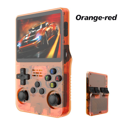 r36s retro handheld game console with 3.5 inch screen
