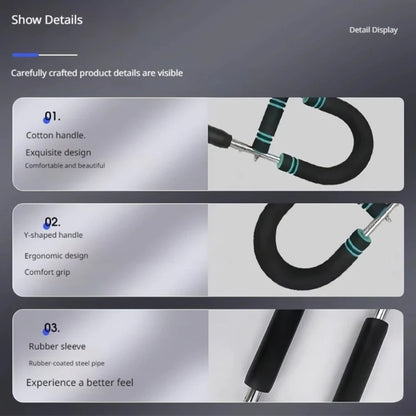 "portable workout bar for chest training"