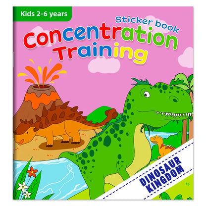 reusable sticker book with cartoon animal scenes
26