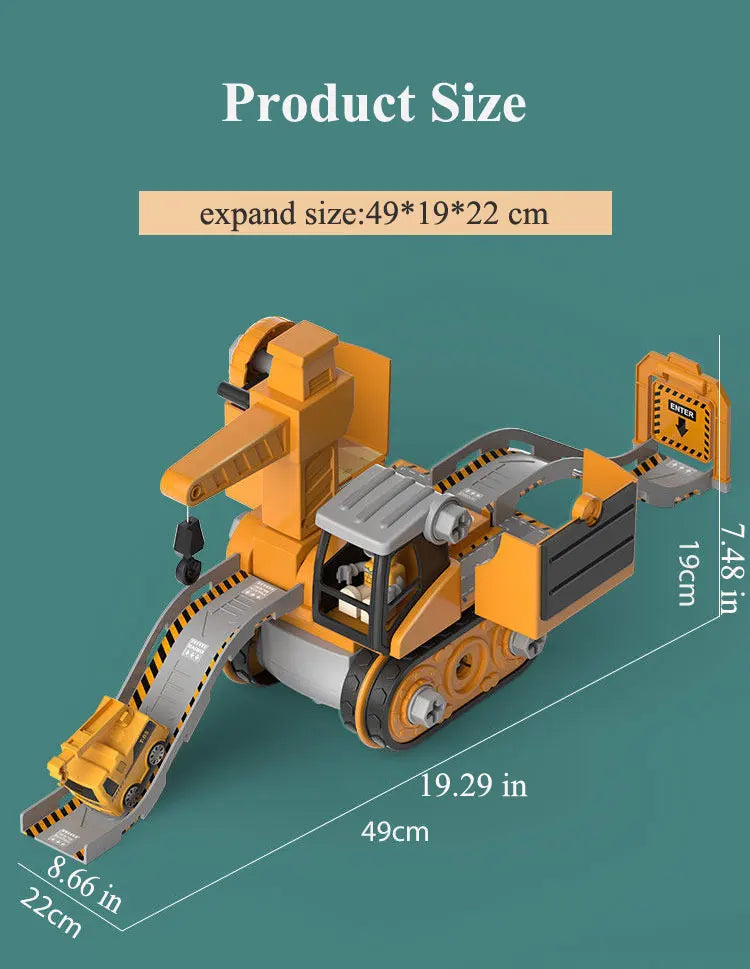 diy kids engineering vehicle toy set with electric drill
7