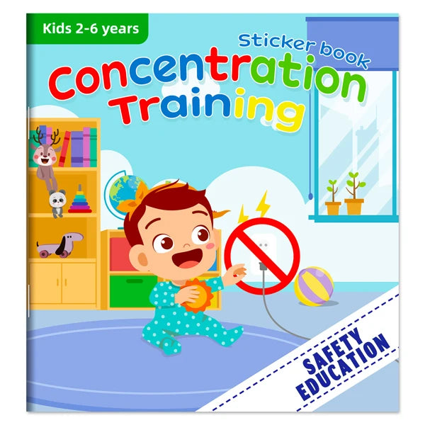 reusable sticker book with cartoon animal scenes
9