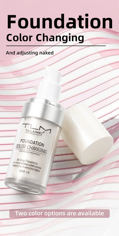 "Makeup foundation that adapts to all skin tones"