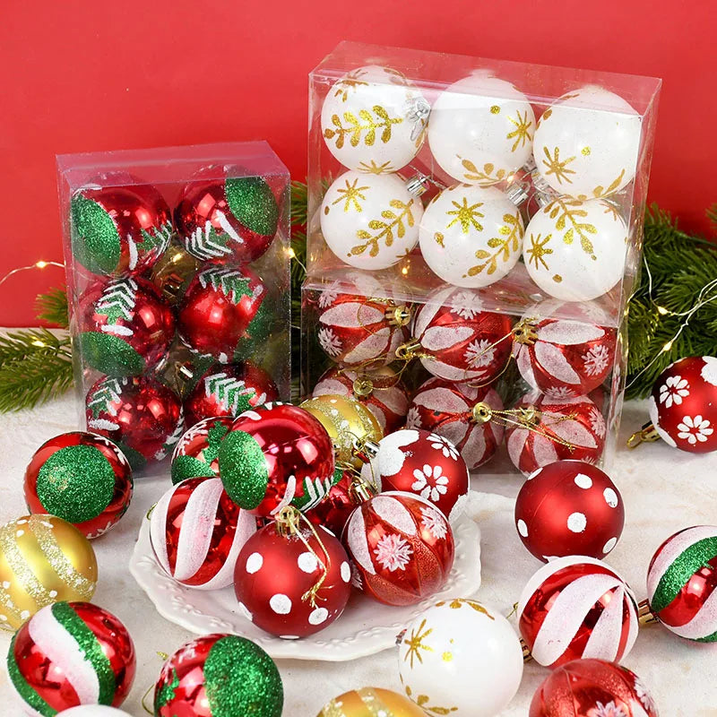 Box of 6 Christmas balls ready for decorating.