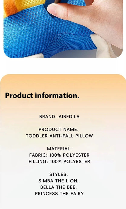 "lightweight toddler anti-fall pillow in pink"