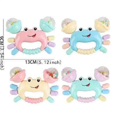baby crab rattle toy with teether for newborns 6