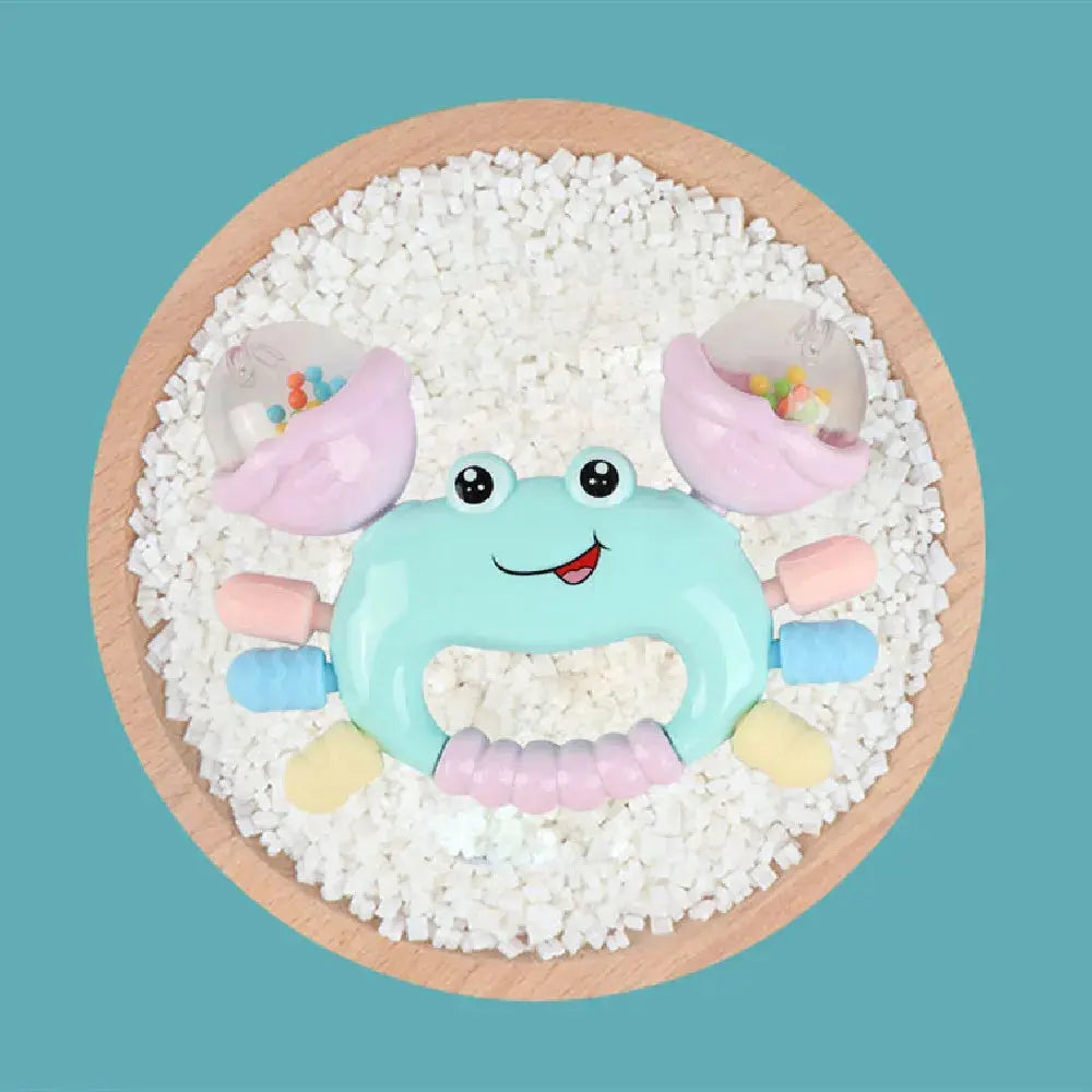 baby crab rattle toy with teether for newborns 4