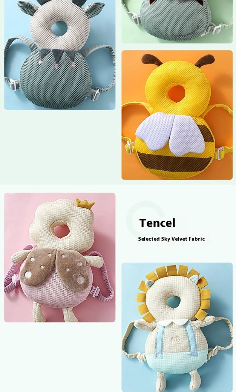 "soft polyester cotton baby head protector pillow"
