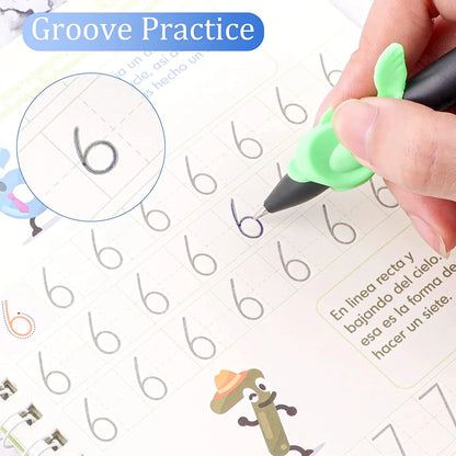 Montessori handwriting book for kids aged 3–8.