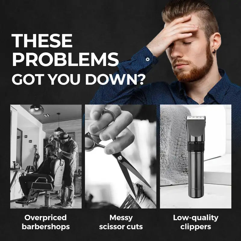 "usb rechargeable hair trimmer with digital display"