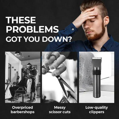 "usb rechargeable hair trimmer with digital display"