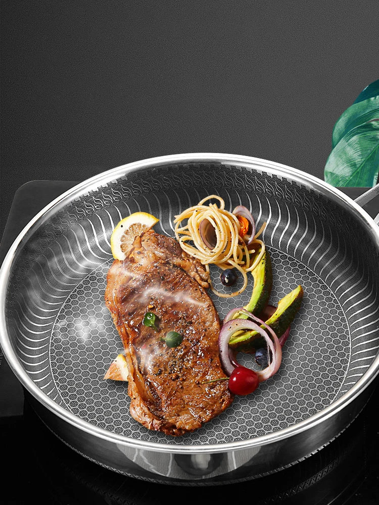 "stainless steel skillet for gas and induction cooking"