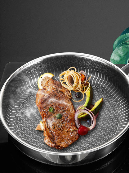 "stainless steel skillet for gas and induction cooking"