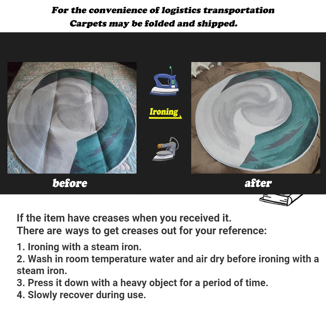 Cozy living room decorated with holiday floor carpet.