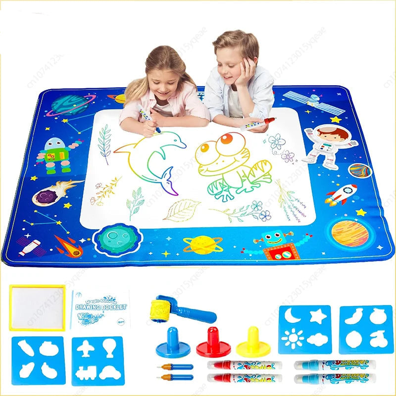 magic water drawing mat with underwater theme
