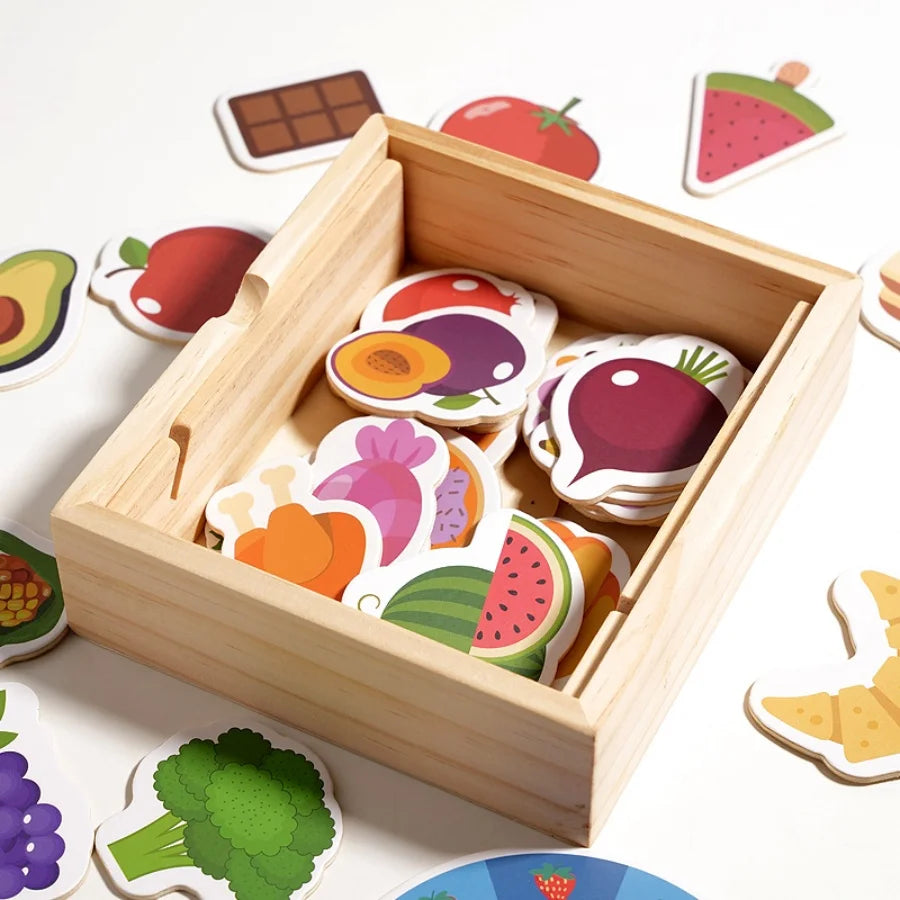 wooden educational toy teaching spoon training
