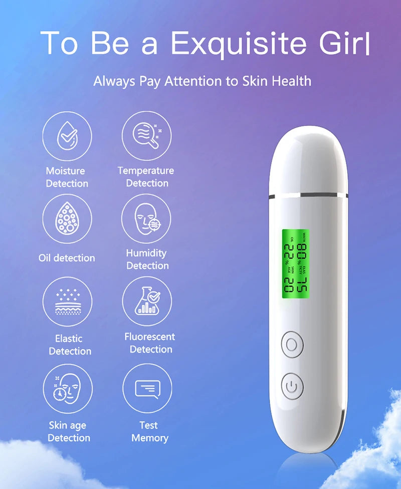 rechargeable acrylic skin detector pen for daily skincare