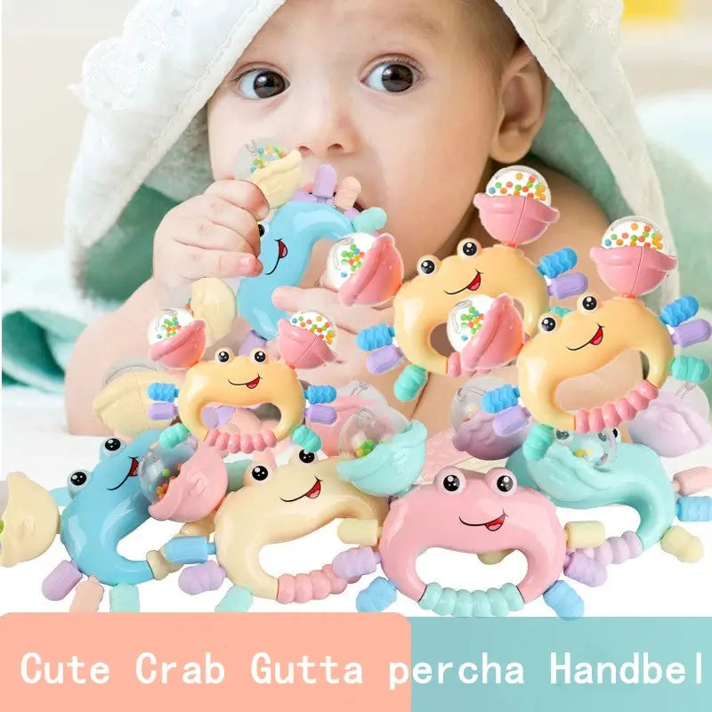 baby crab rattle toy with teether for newborns 3