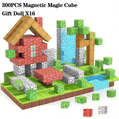 300pcs magnetic building blocks set for kids STEM learning