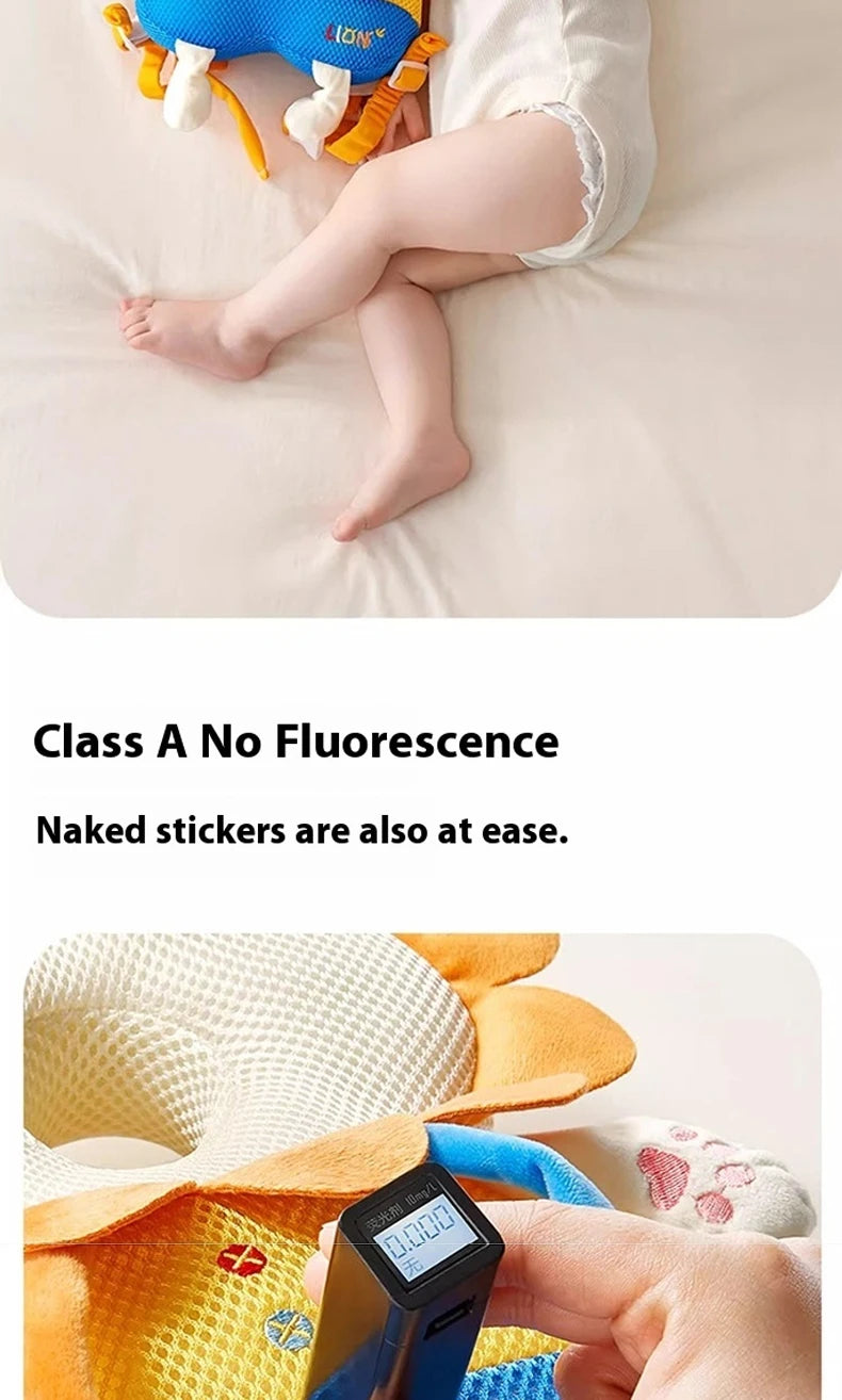 "lightweight toddler anti-fall pillow in pink"