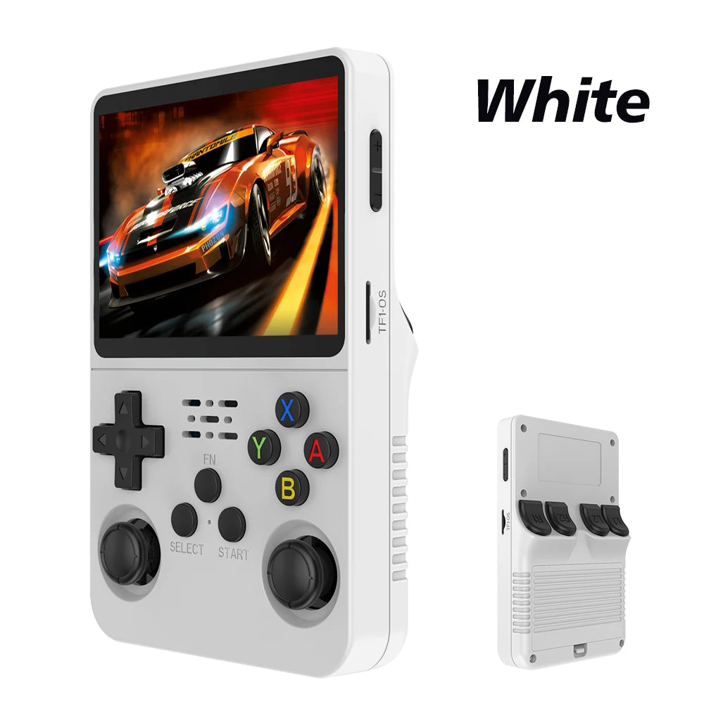 r36s retro handheld game console with 3.5 inch screen
