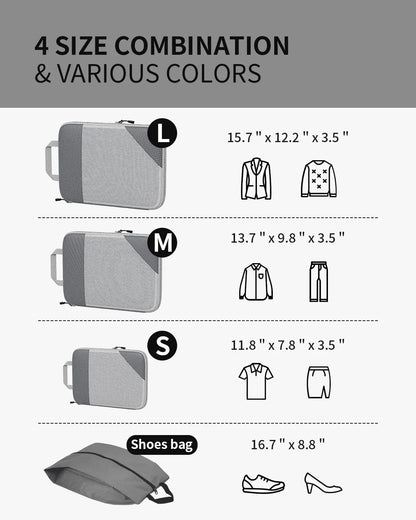 "Lightweight luggage organiser for clothes and shoes"