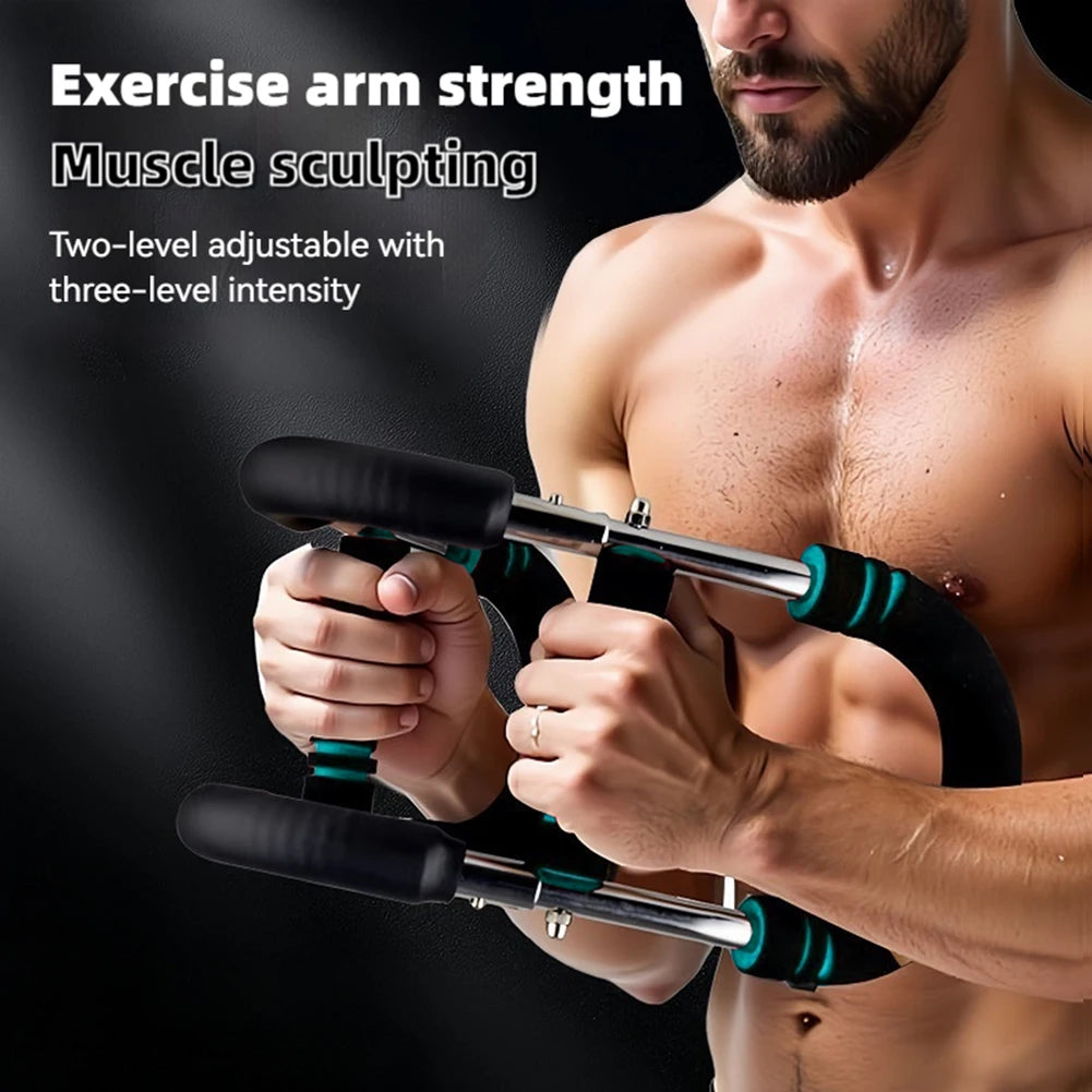 "u-shaped arm trainer with ergonomic foam handle"