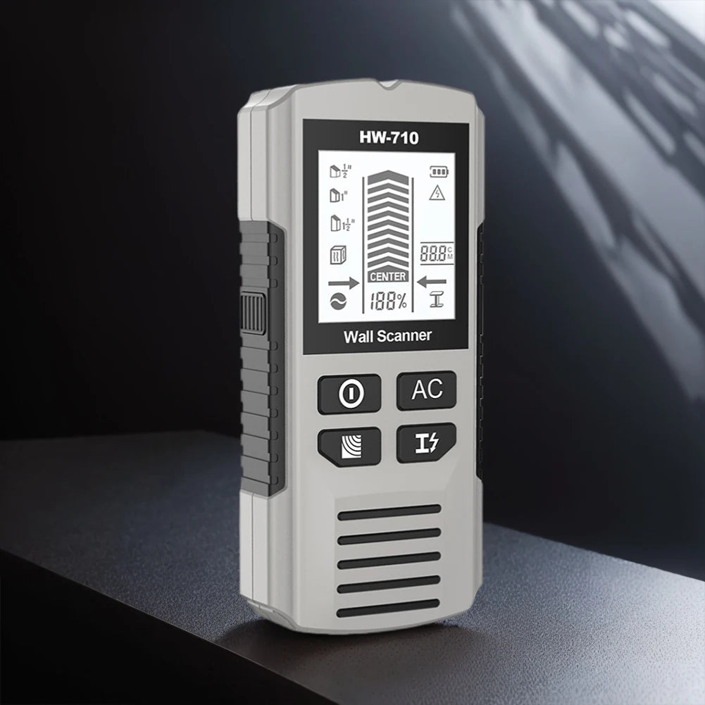 wall stud detector with ergonomic grip design
