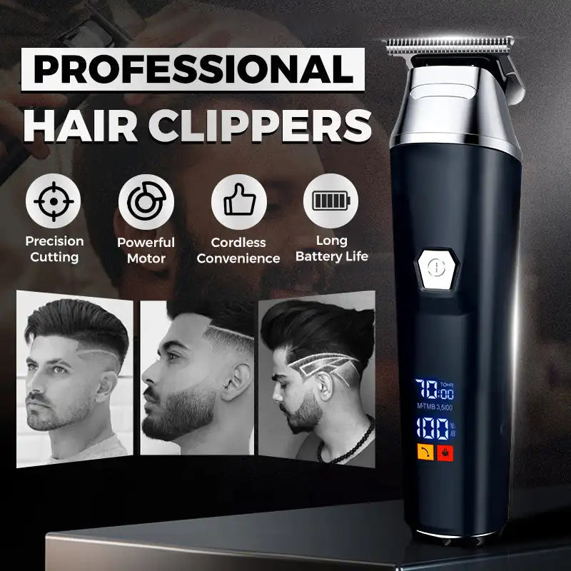 "cordless professional electric hair clipper set"
