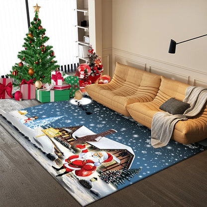 Soft washable Christmas carpet for kids’ bedroom floor.