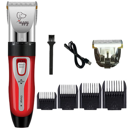 "home grooming kit for dogs and cats rechargeable"