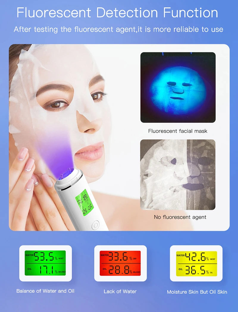 handheld skin analyser pen for home and travel use
