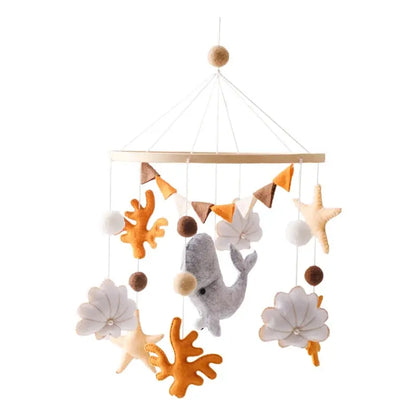 wooden baby crib mobile with musical teddy bear dolls
5