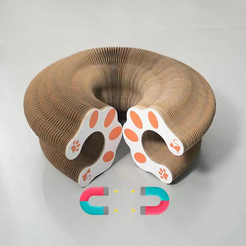 "corrugated cardboard cat scratcher toy"