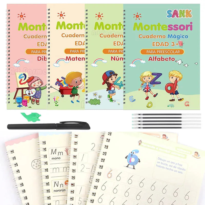 Spanish magic tracing workbook with pen and refills.