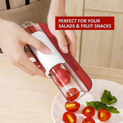 safe tomato and grape cutter for salads and snacks

