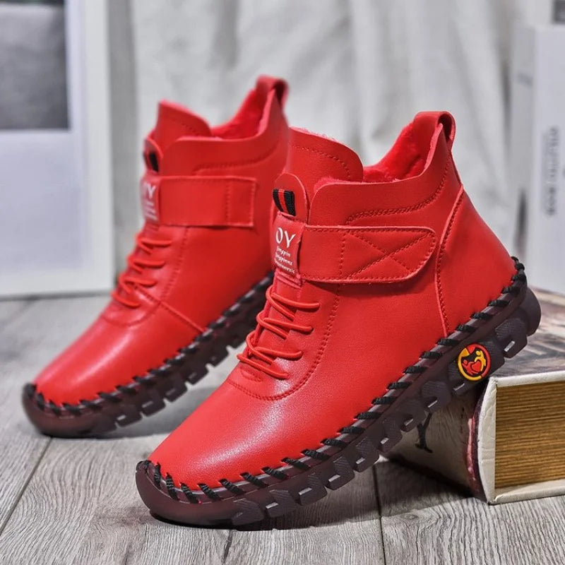 "Casual high top cotton boots for women winter fashion"
