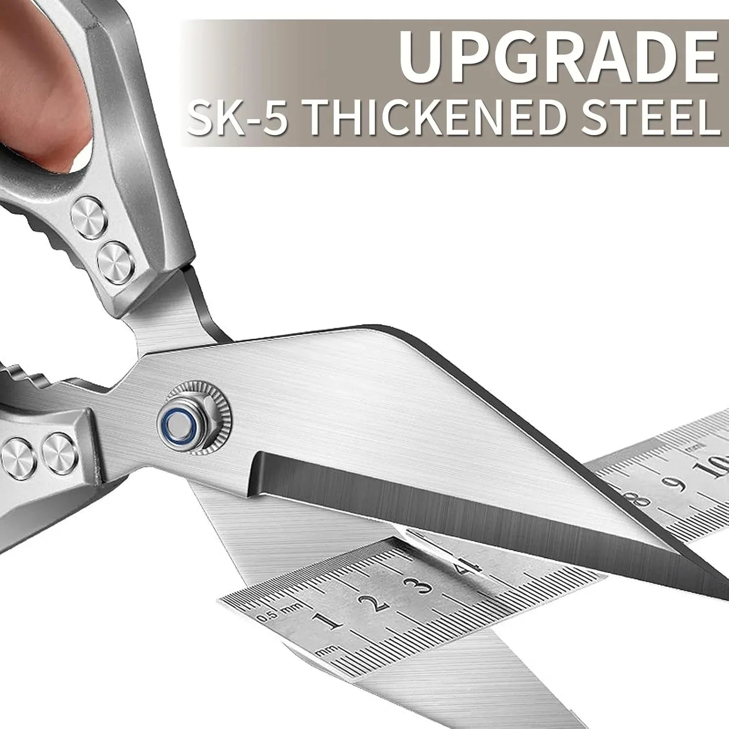 "Strong poultry scissors for chicken thighs and bones"