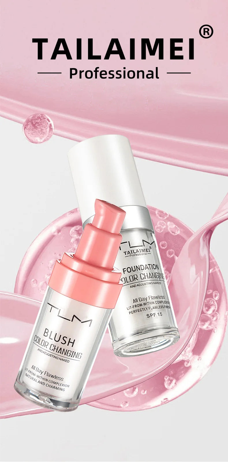 "Long lasting waterproof foundation 30ML"