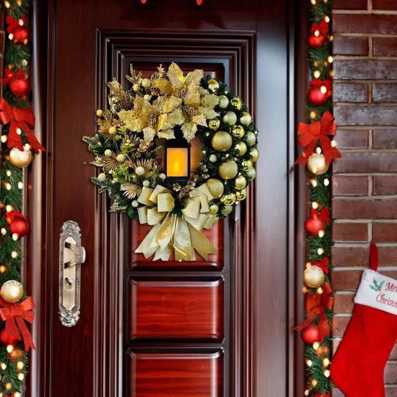 Luxurious Christmas wreath for doors or walls.
