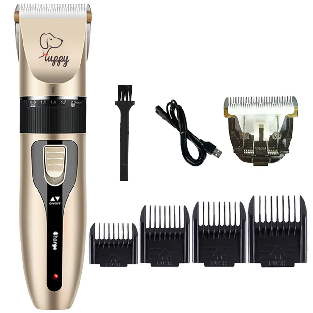 "home grooming kit for dogs and cats rechargeable"