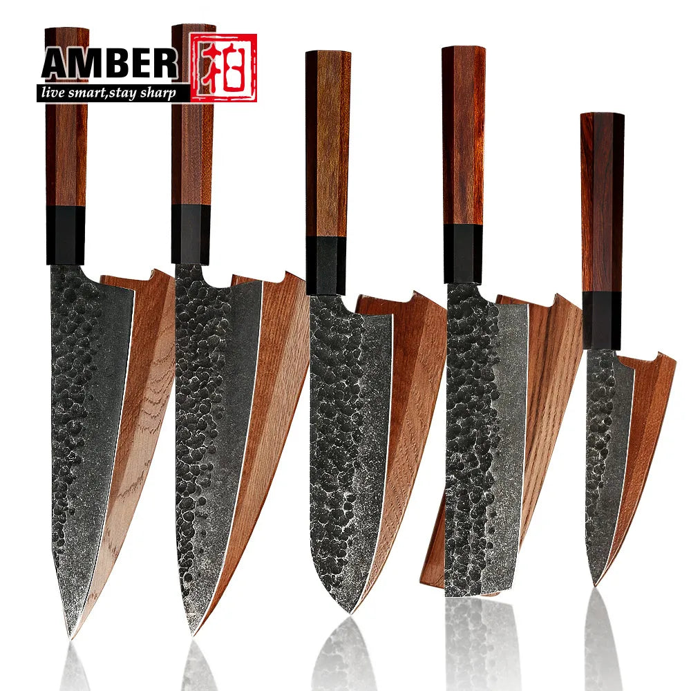 luxury kitchen knife set with gift box packaging