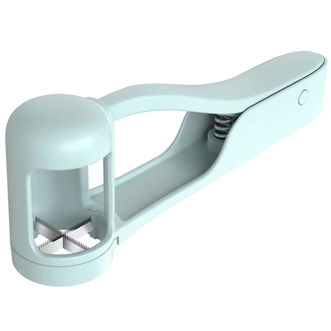 compact fruit and vegetable slicer stored in kitchen drawer
