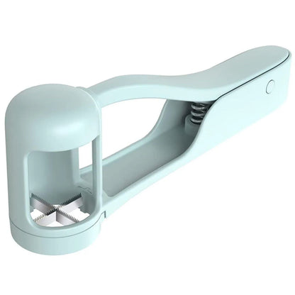 compact fruit and vegetable slicer stored in kitchen drawer
