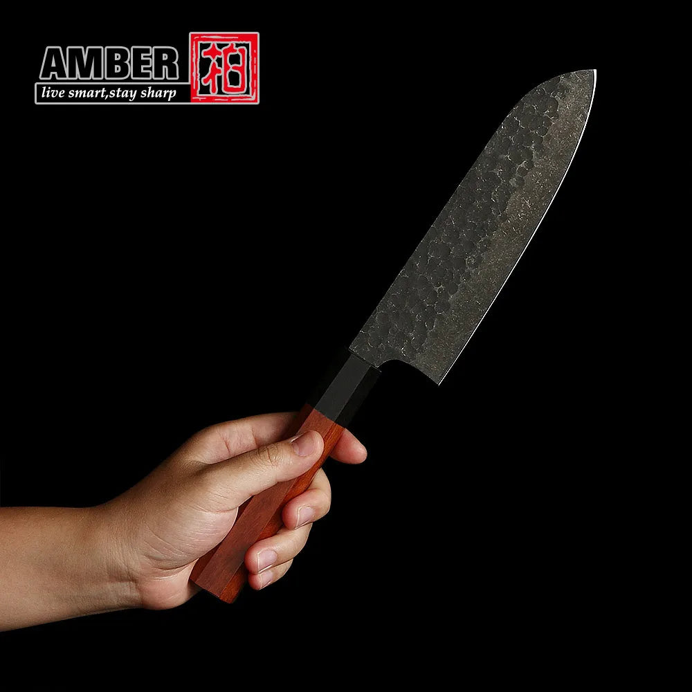 premium 440c carbon steel kitchen knife set polished finish